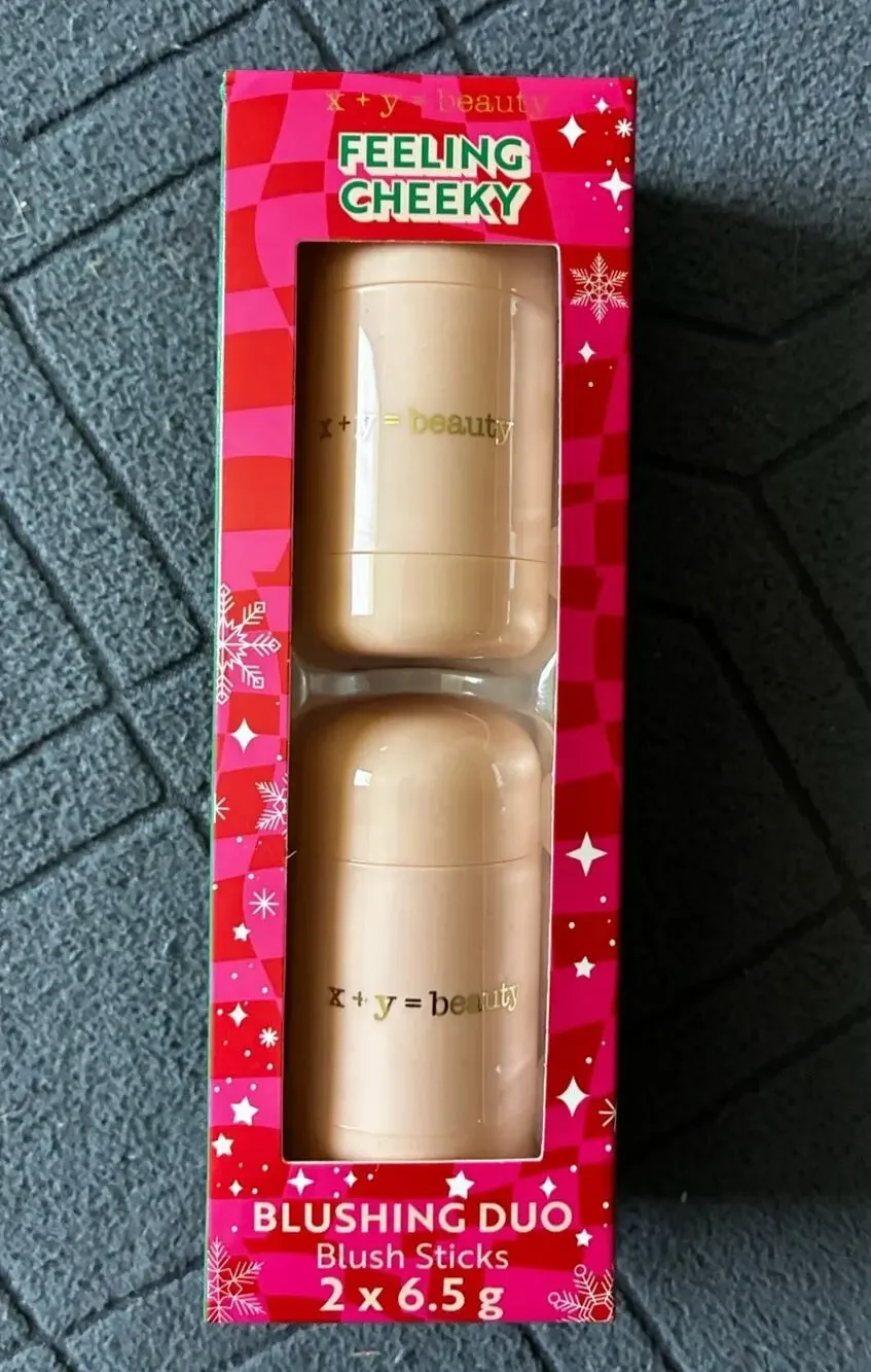 X+Y = Beauty Feeling Cheeky Blushing Duo Blush Sticks Toffee Bear & Snuggle Pink